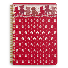 Small Spiral Notebook with Pockets - Beary Ditsy - Image 1