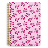 Small Spiral Notebook with Pockets - Melissa Ditsy Pink - Swatch Image