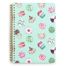 Small Spiral Notebook with Pockets - Cookie Swap - Image 1