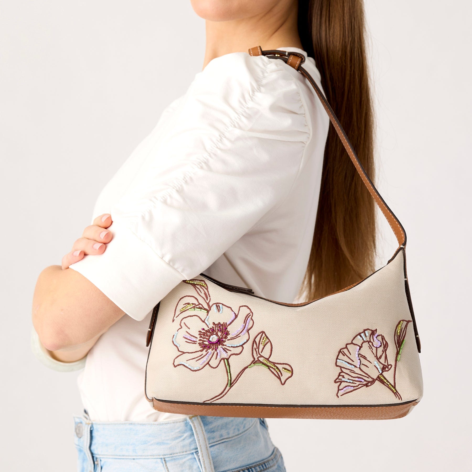 Roxbury Crescent Shoulder Bag - Oxford Canvas | Vera Bradley