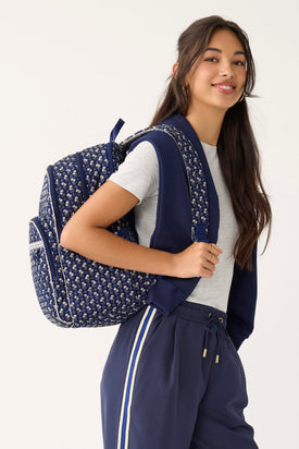 Large Bancroft Backpack - Rachel Ditsy Peacoat - Image 2