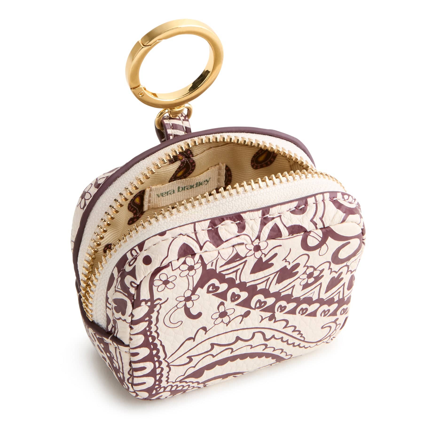 Zip Earbud Bag Charm - Leather | Vera Bradley
