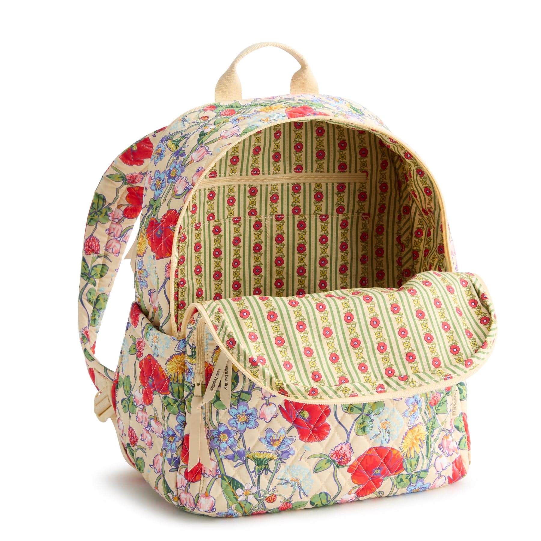 brandy melville floral leather flap backpack Vera Bradley Bancroft Backpack All the Pretty Wildflowers