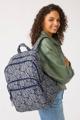 Large Bancroft Backpack - Waves Paisley - Image 2