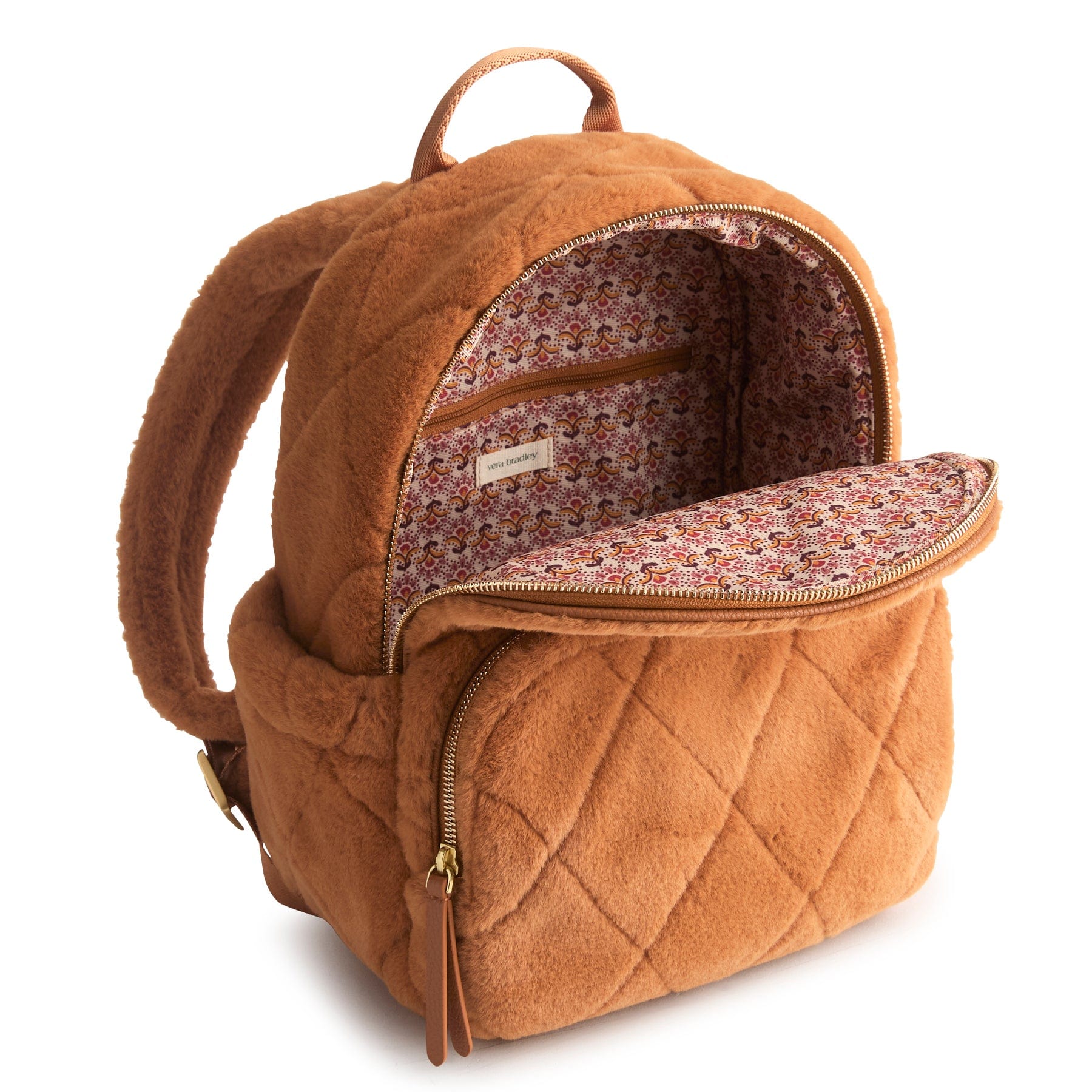 jane and berry mini quilted backpack Vera Bradley Disney Featherweight Small Banbury Moonless Night Adjustable straps Zipper closure with oversized tassel detailing Inside pocket Two side pockets Front pocket with velcro closure Measurements Blending dark playfulness with that