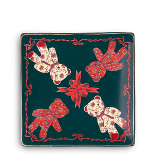 Ceramic Square Tray - Beary Festive - Swatch Image