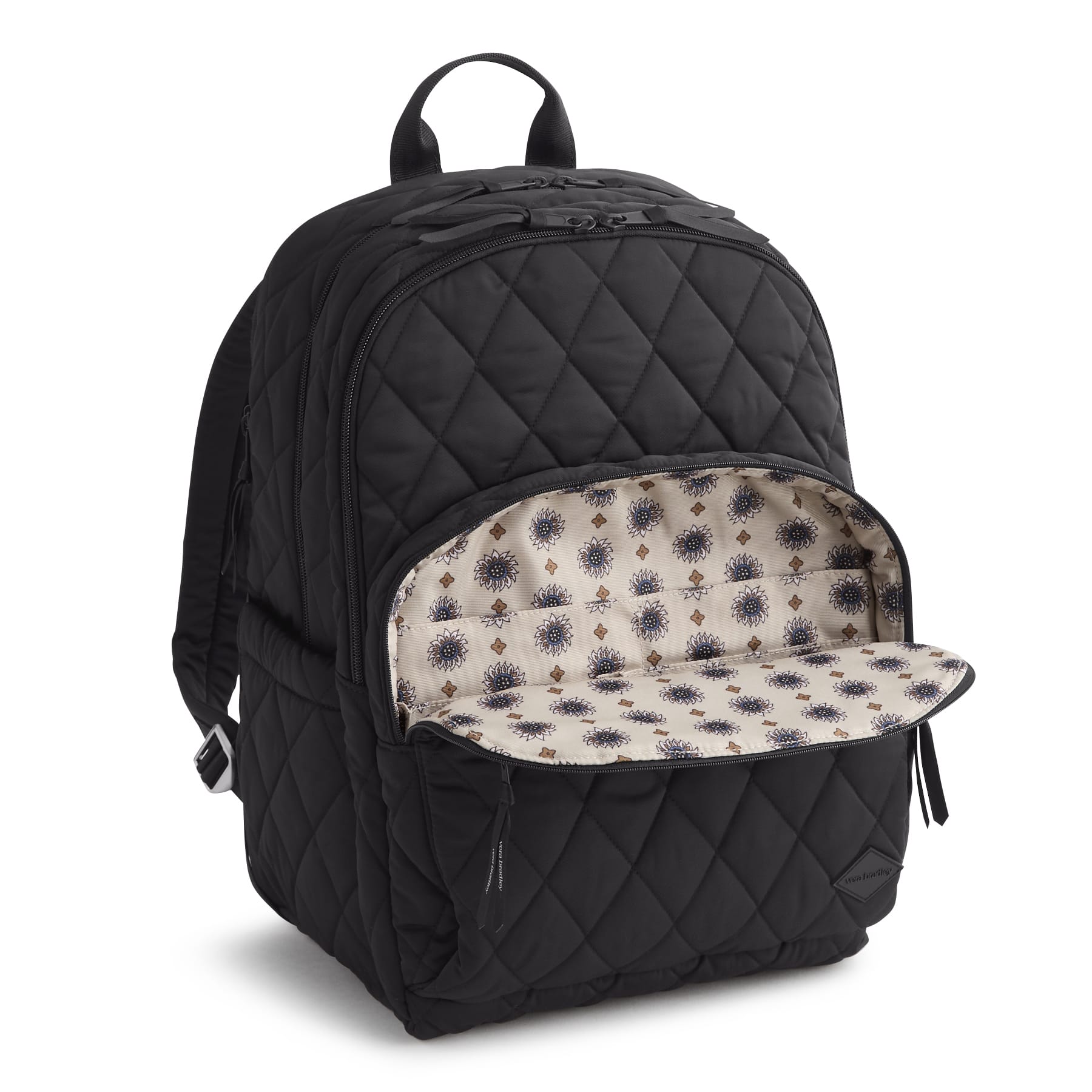 black quilted vera bradley backpack with laptop zipper Small Backpack- Black- Red Barn Company Store Machine wash cold Vera Bradley | Campus Tech