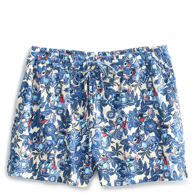 Disney Pajama Shorts - Stitch Leafy Blooms in Cotton