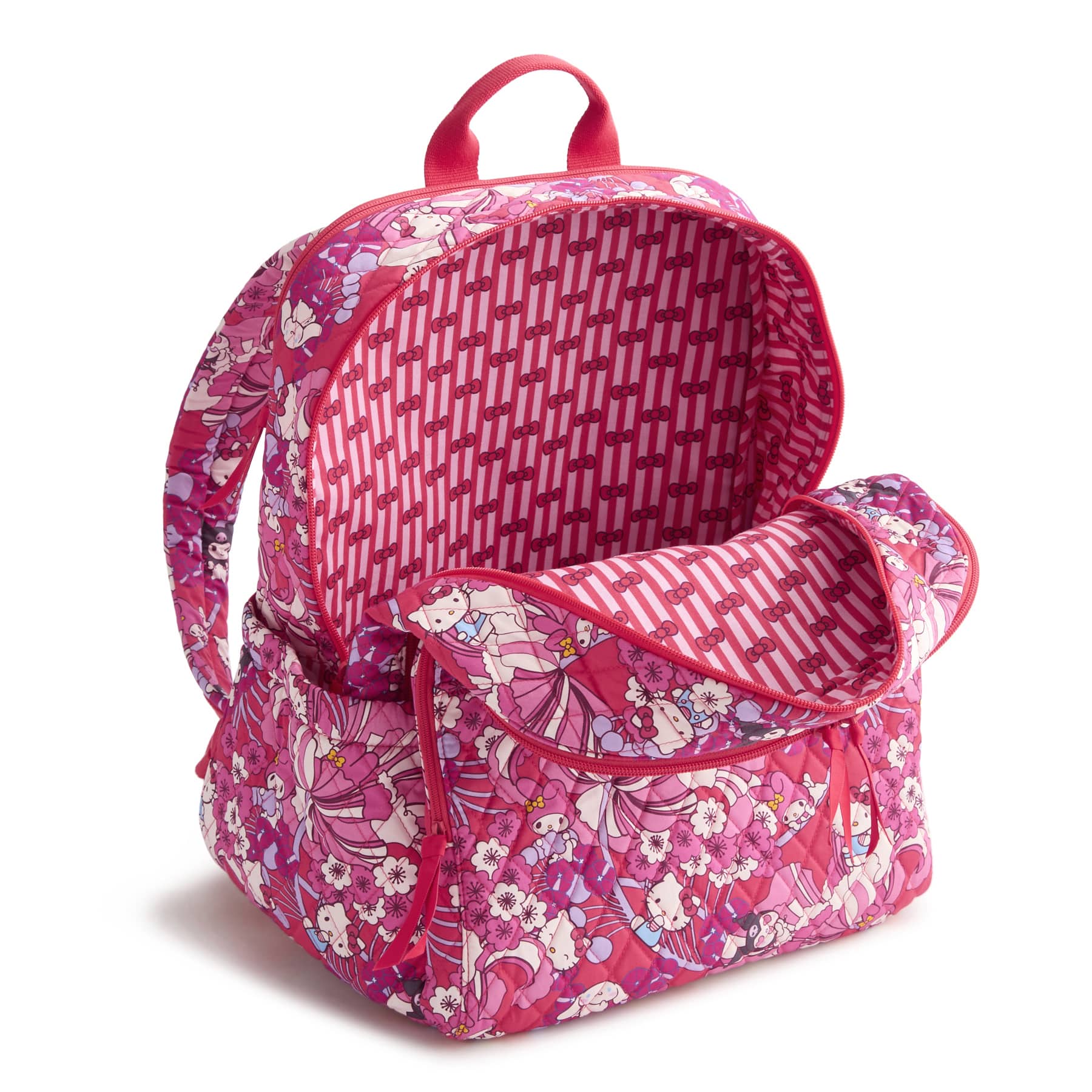 Vera Bradley Hello Kitty And Friends Large Bancroft Backpack Women in Hello Kitty And Friends Hello Hydrangeas Pink