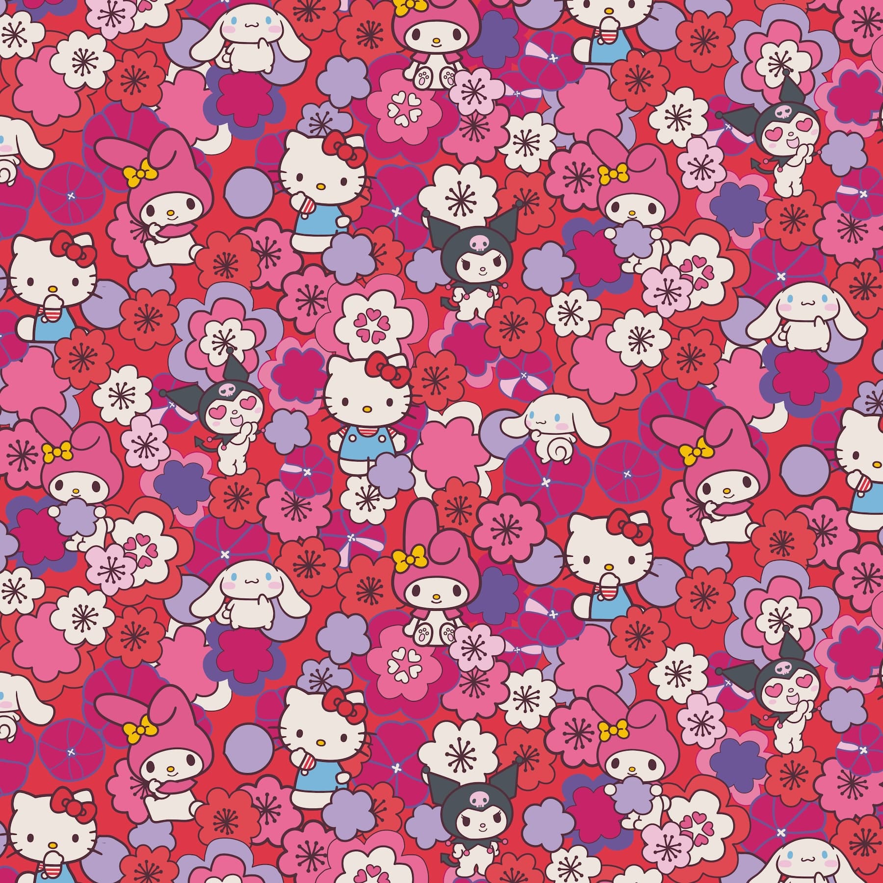 Hello Kitty® and Friends Large Original Duffel - Cotton | Vera Bradley