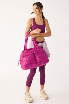 Weekender Travel Bag - Dark Berry with Cashmere Rose - Image 2