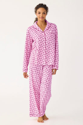 Long-Sleeved Shirt & Pants PJ Set - Melissa Ditsy Pink / XXLarge - Image 2