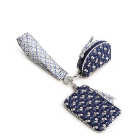 Dual Pouch Wide Wristlet - Rachel Ditsy Peacoat - Image 2