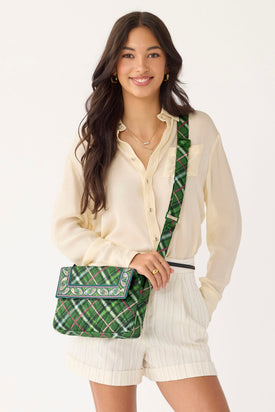 Tasha Triple Compartment Crossbody - Chelsea Plaid - Image 2