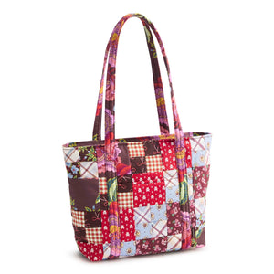Small Original Vera Tote - Festive Check Patchwork - Swatch Image