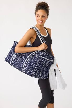 Large Original Duffel - Rachel Ditsy Peacoat - Image 2
