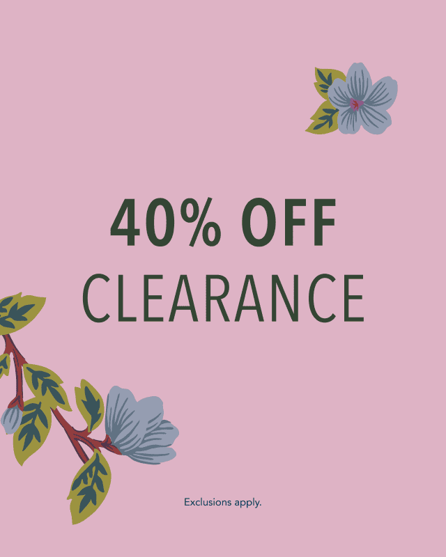 40% Off Clearance.