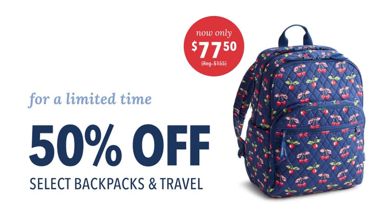 50% Off Select Backpacks & Travel