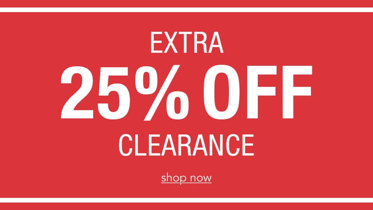 Extra 25% Off Clearance. Shop Now.