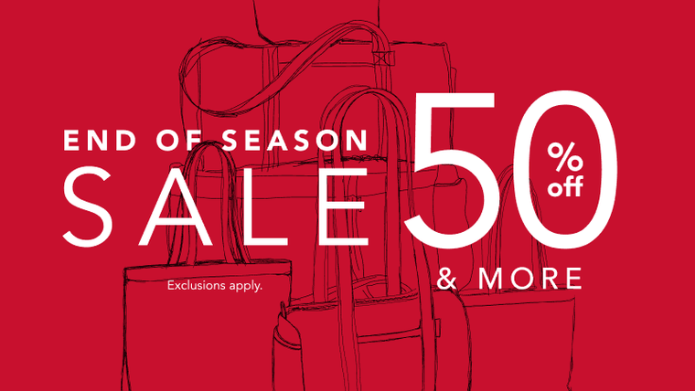 End of Season Sale. 50% Off & More