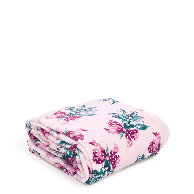 Plush Throw Blanket-Happiness Returns Pink-Image 1-Vera Bradley