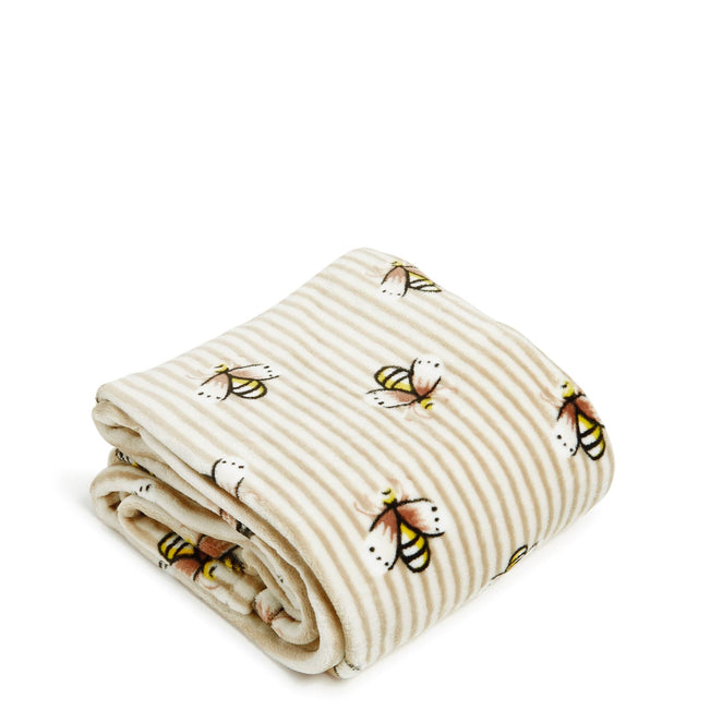 Plush Throw Blanket - Bees Beige | Vera Bradley
