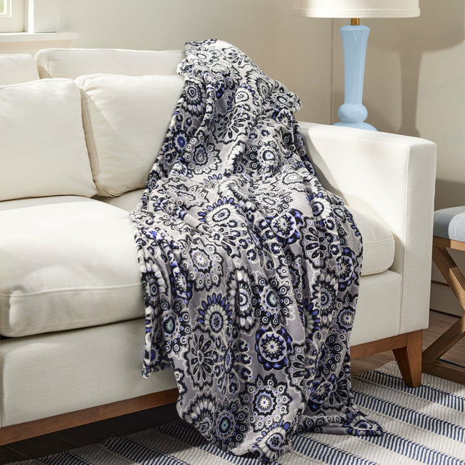 Plush Throw Blanket Tranquil Medallion Vera Bradley