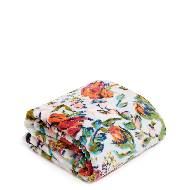 Plush Throw Blanket-Sea Air Floral-Image 2-Vera Bradley