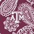 Collegiate Plush XL Throw Blanket-Maroon/White Bandana with Texas A and M University Logo-Image 3-Vera Bradley