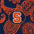 Collegiate Plush XL Throw Blanket-Navy/Orange Bandana with Syracuse University Logo-Image 2-Vera Bradley