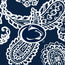 Collegiate Plush XL Throw Blanket-Navy/White Bandana with Penn State University Logo-Image 2-Vera Bradley