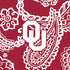 Collegiate Plush XL Throw Blanket-Cardinal/White Bandana with University of Oklahoma Logo-Image 3-Vera Bradley