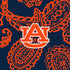 Collegiate Plush XL Throw Blanket-Navy/Orange Bandana with Auburn University Logo-Image 3-Vera Bradley