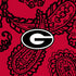 Collegiate Plush XL Throw Blanket-Red/Black Bandana with University of Georgia Logo-Image 2-Vera Bradley
