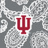 Collegiate Plush XL Throw Blanket-Gray/White Bandana with Indiana University Logo-Image 2-Vera Bradley