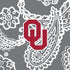 Collegiate Plush XL Throw Blanket-Gray/White Bandana with University of Oklahoma Logo-Image 2-Vera Bradley