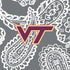 Collegiate Plush XL Throw Blanket-Gray/White Bandana with Virginia Tech Logo-Image 2-Vera Bradley