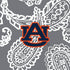 Collegiate Plush XL Throw Blanket-Gray/White Bandana with Auburn University Logo-Image 2-Vera Bradley