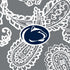 Collegiate Plush XL Throw Blanket-Gray/White Bandana with Penn State University Logo-Image 2-Vera Bradley