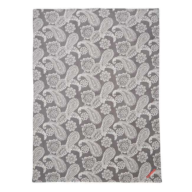 Collegiate Plush XL Throw Blanket-Gray/White Bandana with Clemson University Logo-Image 1-Vera Bradley