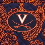 Collegiate Triple Zip Hipster Crossbody-Navy/Orange Bandana with Univeristy of Virginia Logo-Image 2-Vera Bradley