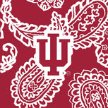 Collegiate Triple Zip Hipster Crossbody-Cardinal/White Bandana with Indiana University Logo-Image 2-Vera Bradley