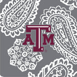 Collegiate Triple Zip Hipster Crossbody-Gray/White Bandana with Texas A and M University Logo-Image 2-Vera Bradley