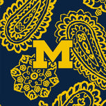Collegiate Vera Tote Bag-Navy/Gold Bandana with University of Michigan Logo-Image 4-Vera Bradley