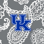 Collegiate Vera Tote Bag-Gray/White Bandana with University of Kentucky Logo-Image 2-Vera Bradley