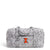 Collegiate Large Travel Duffel Bag-Gray/White Bandana with University of Illinois Logo-Image 1-Vera Bradley