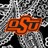 Collegiate RFID Front Zip Wristlet-Black/White Bandana with Oklahoma State University-Image 3-Vera Bradley