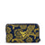 Collegiate RFID Front Zip Wristlet-Navy/Gold Bandana with West Virginia University Logo-Image 1-Vera Bradley