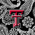 Collegiate RFID Front Zip Wristlet-Black/White Bandana with Texas Tech University Logo-Image 2-Vera Bradley