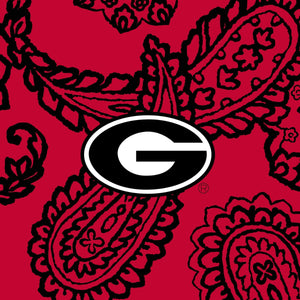 Collegiate RFID All in One Crossbody Bag-Red/Black Bandana with University of Georgia Logo-Image 2-Vera Bradley